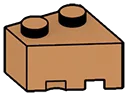 Wedge Brick 2 x 2 without left corner in Brown, Light Nougat