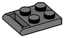 Plate 2 x 2 with handle in Gray, Dark (Flake)