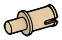 Tech: axle pin 0.5 long with small pin in Sand, Dark
