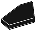 Tile 2 x 3 skewed forward, left in Grey, Charcoal