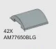 Slope 4 x 4 Rounded Top in Gray, Dull