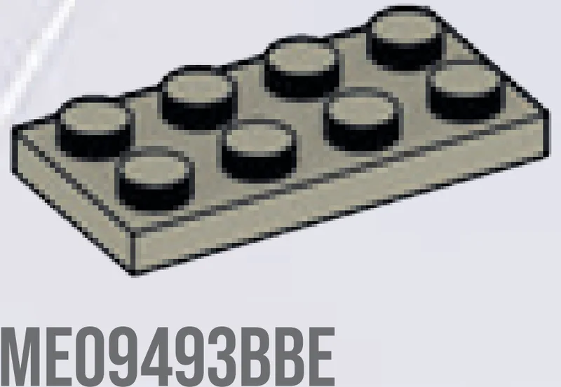 Plate 2 x 4 in Beige, Dark