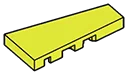 Wedge Tile 2 x 4 - Right in Yellow, Electric
