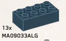 Brick 2 x 4 in Gray, Dark Smoke
