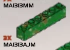 Brick 1 x 6 in Green, Medium (Camo)