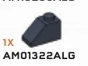 Slope brick 45 1 x 2 in Gray, Dark Smoke