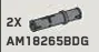 Connector: axle 3 studs long in Gray, Dark (Flake)