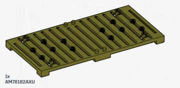 Container: shipping crate, 8 x 8 x 16 top in Green, Light Olive Drab (Metallic)