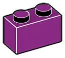Brick 1 x 2 in Purple, Imperial