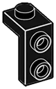 Bracket 1 x 1 - 1 x 2 with studs in Grey, Charcoal