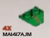 Slope Inverted Brick 45 1 x 2 in Green, Medium (Camo)