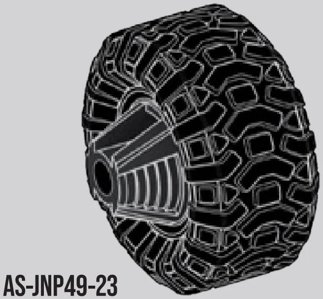 Wheel, Warthog hub and tire in Multicolored