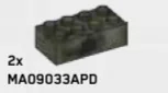 Brick 2 x 4 in Green, Jungle (Camo)