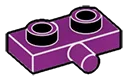 Plate Modified 1 x 2 with small pin on side in Purple, Imperial