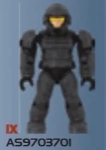 Figure, Halo: UNSC Marine - Black (Halo 4) (Old Articulation)