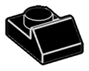 Slope Plate 1 x 1 in Black