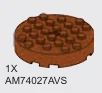 Brick Round 6 x 6 with center hole
