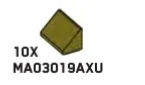 Slope 45 2 x 1 in Green, Olive Drab (Infinite Green) (Metallic)