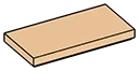 Tile 2 x 4 in Brown, Light Tan