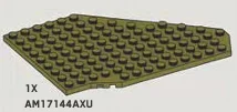 Wedge Plate 10 x 14 without corners, right in Green, Olive Drab (Infinite Green) (Metallic)