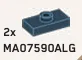 Plate Modified 1 x 2 with one stud, centered in Gray, Dark Smoke