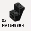 Slope Inverted Brick 65 2 x 2 x 2 in Black (Metallic)