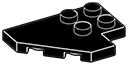 Wedge plate 3 x 4 with notch, left in Black