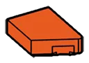 Wedge Tile 1 x 2 without corner, right in Orange, Marigold