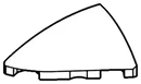 Wedge 2 x 3 tile, left in White