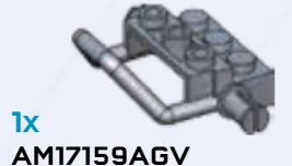 Slope brick 45 4 x 2 inverse with axles & roll bar in Gray, Light (Metallic)