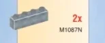 Brick 1 x 4 in Silver, Dull