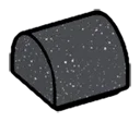 Slope 1 x 1 Curved Round Top in Metal, Iron (Metallic)