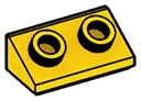 Slope brick 36 2 x 1 with open studs on slope in Yellow, Lemon
