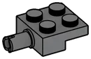 Plate 2 x 2 two-thirds-height with axle in Gray, Dark (Flake)