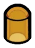 Connector: pin, small cap in Orange (Translucent)