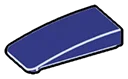 Bracket Plate 1 x 2 with one stud on side, ascending in Blue, Dark Slate