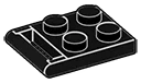 Plate 2 x 2 with handle in Grey, Charcoal