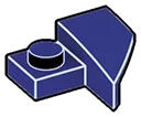 Plate 1 x 1 with overhanging sloped panel, left in Blue, Dark Slate