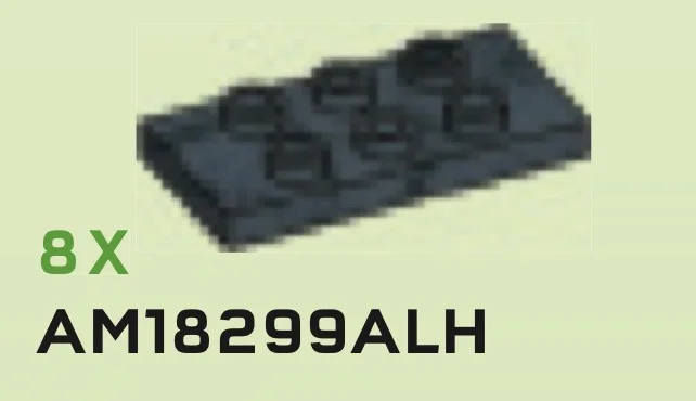 Plate Modified 2 x 4 with 6 studs in Gray, Dark (Camo)