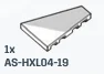 Tile Wedge 3 x 4 Without Right Corner w/ Split Color White / Light Grey