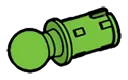 Tech: axle pin with friction and small ball joint in Green, Soft Grass