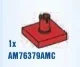 Turntable Tile 2 x 2 with vertical axle pin, type 02 in Red, Flame