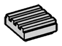 Tile Textured 1 x 1 Grill in Gray, Dull