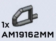 Bar, angled handle on small vertical peg in Gray, Dark (Metallic)