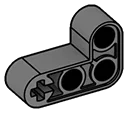 Tech: beam 2 x 3 elbow 90 in Gray, Dark (Flake)