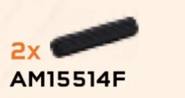 Connector: axle 3 studs long, squared rod in Black