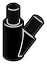Foliage: tree branch, small, forked base in Black
