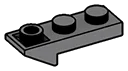 Slope Inverted Plate 1 x 3 with inverse slope beneath one end in Gray, Dark (Flake)