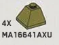Slope 45 2 x 2 Corner in Green, Olive Drab (Infinite Green) (Metallic)