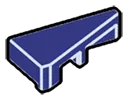 Tile 1 x 2 corner, left in Blue, Dark Slate